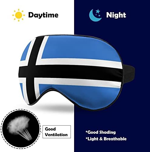 אסטוניה דגל מסיכת עיניים ללימודי שינה בליל עיניים עם רצועה מתכווננת לגברים נשים נוסעות יוגה תנומה