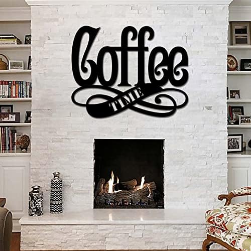 שלט קפה, מגזרת מתכת - שלט קיר קפה - תלת מימד אמנות בית עיצוב מבטא, שלט מתכת קפה, קפה דקור קפה