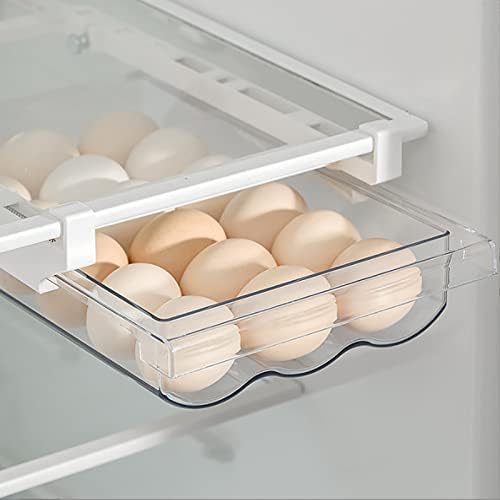 מחזיק ביצה למקרר ， מיני מגירת מקרר מארגן מקרר אחסון ביצה סל ביצה צלול מארגן ביצה ביצה צלול מיכל אחסון