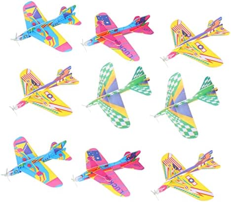 טופיקו זורק מצעקיית קצף צעצועים מעופפים לילדים צעצועי פאזל לילדים מחזות חיצוניים 12 יחידות מטוסים