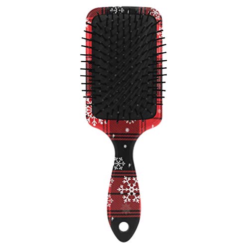 מברשת שיער של כרית אוויר של VIPSK, מברשת שלג של חג המולד צבעוני פלסטיק על אדום כהה, עיסוי טוב מתאים