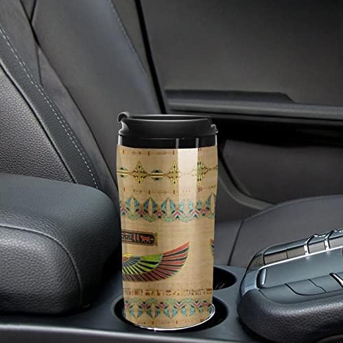 אלת מצרים איזיס ספל קפה נסיעות עם מכסה פלסטיק קיר כפול כוסות מבודדות כוס קר חמה למשרד 8.5/12 גרם
