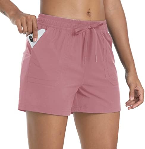 מכנסי מטען טיולים לנשים Tacvasen מכנסיים קצרים עם כיסים מהירים מהירים משקל קל משקל חיצוני קיץ לנשים דיג