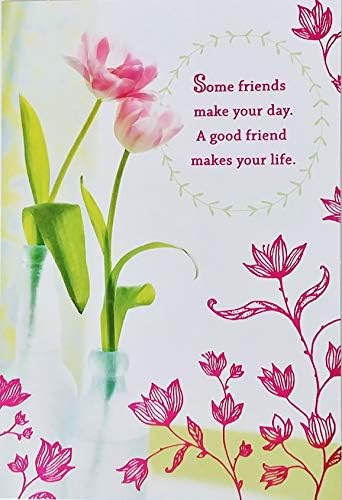 כרטיס ברכה חבר טוב עושה את החיים שלך - כל הדרכים הידידות שלך נגעה בחיי-יום האם שמח