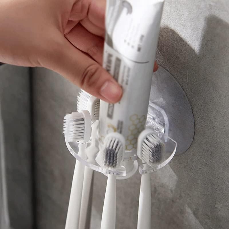TFIIEXFL קיר דבק עצמי הר-מברשת שיניים אחסון אחסון סחיטת מכונת גילוח מדפי אמבטיה