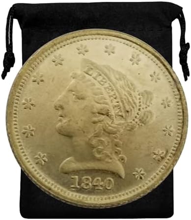 עותק קוקריט 1840 ליברטי מורגן מטבע זהב 2 1/2 דולר- RECLLICA ארהב מטבע מזכר