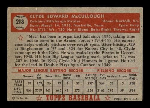 218 Clyde Nccullough - 1952 כרטיסי בייסבול Topp