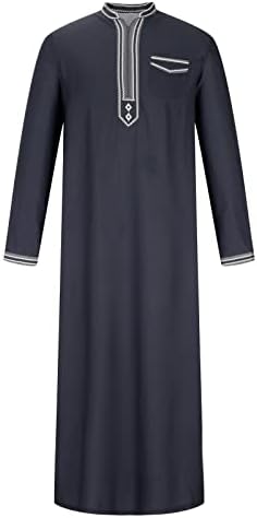 גברים המוסלמים של גברים קפטן חלוק דובאי שמלה ארוכה בגדים אתניים בחולצה ערבית סעודית המזרח התיכון