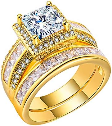 טבעות נשים נשים מבטיחות טבעות אופנה טבעת נישואין מדהימה לנשים מתנת תכשיטים מדומה טבעת אירוסין של דיאמוניק