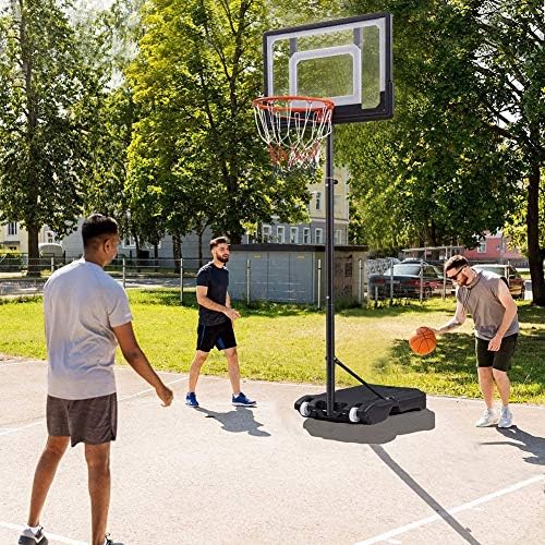 איקס-חישוק כדורסל חיצוני גבוה במיוחד ומטרה, מעמד כדורסל נייד עם גובה מתכוונן וגלגלים למשפחת נוער