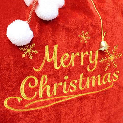 חג המולד סנטה שק עם כבל שרוך עבור מקורה חג המולד לתת קישוט, חג מתנה דסקור, ענק מציג מתנות לעטוף.