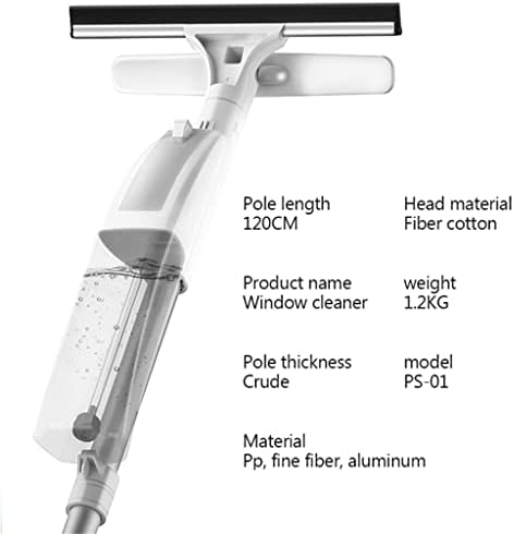 פייר זכוכית ניקוי מברשת עם מים תרסיס חלון מנקה אלומיניום ארוך ידית מגב ובד קומבו סיליקון