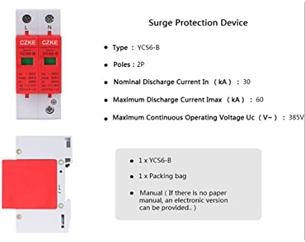 SJSW YCS6-B AC SPD 385V 2P מכשיר מגן על מכשיר מגן מגן מגן מגן על מכשיר מעצר במתח נמוך