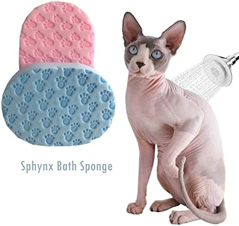 2 יח 'ספוג רחצה של מקלחת אמבטיה של Sphynx חתול