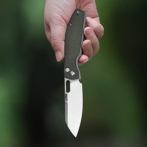 קטן מתקפל סכין 9 פלדת להב וירוק מיקרטה ידית חיצוני עבור גברים נשים עבור מתנות