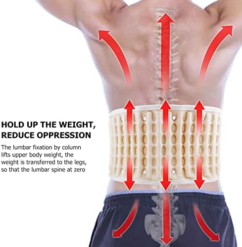 פיזי שחרור לחץ חזרה חגורה, מתנפח מותניים חגורת מתיחה חזרה חגורת תמיכה בגב תחתון כאב הקלה-מתאים להיקף מותניים