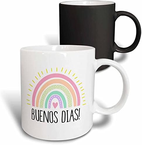3רוז בואנוס דיאס-יום טוב או בוקר טוב בספרדית-קשת יפה-ספלים