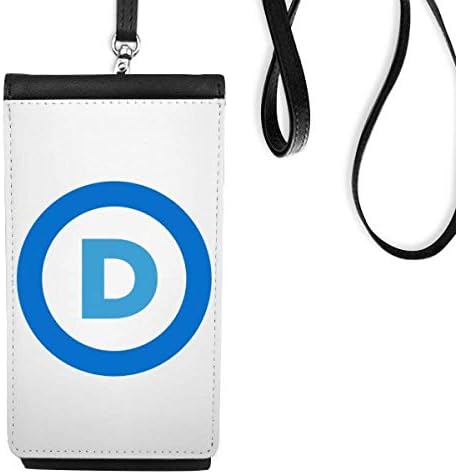 סמל אמריקה מפלגה דמוקרטית ארנק טלפון כחול ארנק תלייה כיס נייד כיס שחור