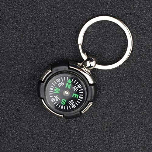 Liujun Super Mini Travel Compass מחזיק מפתחות ， מצפן אטום למים ， תליון תרמיל נסיעות ， כלים חיוניים לקמפינג