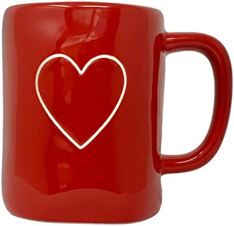 ריי דאן אדום לב ספל-אומן אוסף על ידי מגנטה - יפה אדום ספל עם לבן לב ציור-לתת מישהו שאתה אוהב מתנה הם