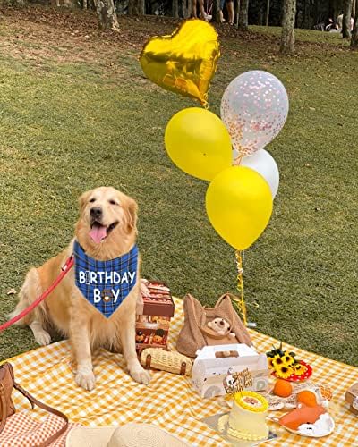 יום הולדת ריחני כלב ריחני בנדנה כלב יום הולדת ילד ילדה כלב ציוד ליום הולדת לחיית מחמד קטנה בינונית,