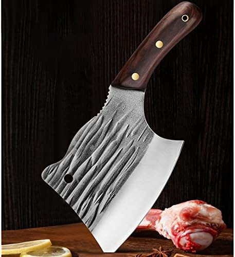 סכין קליבר בשר Zeng, סכין קצבים, סכין קליבר עם ידית טאנג מלא, סכין שף מזויף יד סכין מטבח נירוסטה למסעדה חיצונית