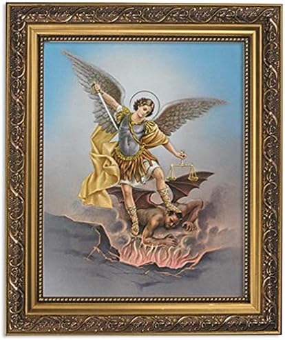 אוסף Gerffert Saint Michael Michael Catholic Framed Propreat