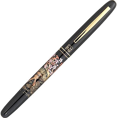 Kuretake DU184-715 עט מברשת, עט מזרקה, עט מזרקת Curtake, Maki-e Monogatari Sakuraen, שחור