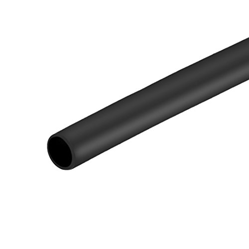 צינורות מכווץ חום uxcell 0.6 ממ דיא 5 מ '2: 1 חוט צינור חוט חוט עטיפה שחור שחור