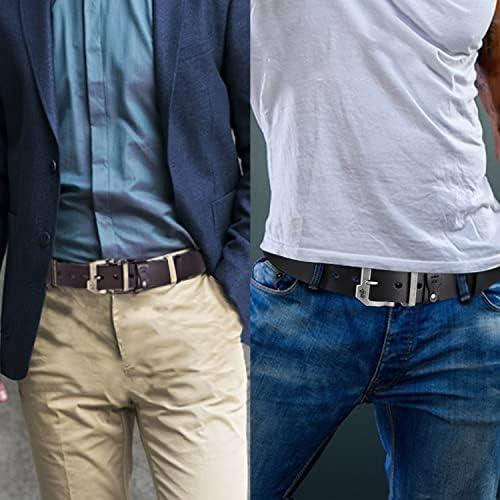 ביזון ג 'ינס גברים של חגורות עור שמלת עור אמיתי קלאסי כבד החובה אבזם חגורה מזדמן עבור ג' ינס