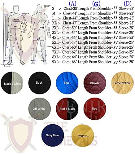 מעיל העבה של ימי הביניים גמבסון מעיל עבה של ז'קט אקטון בדים כותנה שריון