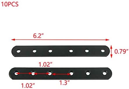 10 יחידות ברזל ישר סד שטוח סוגריים ריהוט תיקון צלחת מחבר סוגריים 4.53 איקס0. 7