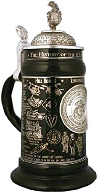 0.75 ליטר בירה קרמיקה של חיל הנחתים האמריקני שטיין מאת אוקטוברפסט האוס