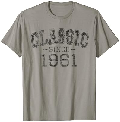 קלאסי מאז 1961 סגנון וינטג 'יליד חולצת טריקו של מתנת יום הולדת 1961