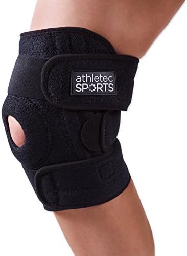 תמיכה בברכיים של ספורטק ספורט, מייצב פתוח-פטלה עם רצועה מתכווננת
