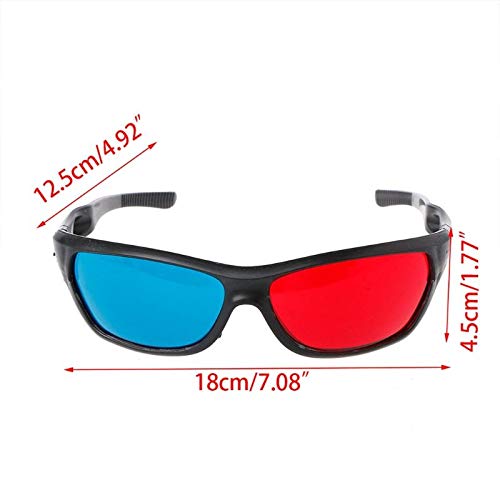 אוניברסלי לבן מסגרת אדום כחול אנאגליף 3 משקפיים עבור סרט משחק וידאו טלוויזיה