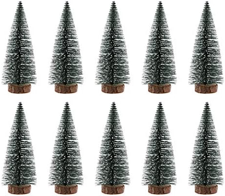 עץ חג המולד מיני 10 יחידות 10 סמ עץ חג המולד מלאכותי עץ חג המולד עץ חג המולד ארז לבן עץ סיכה לקישוט מסיבה