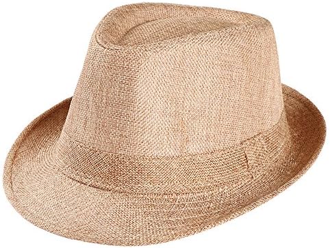 כובע טרילבי כובע סאנהט גנגסטר כובע כובע גברים נשים חוף צבע אחיד שמש פדורה פנמה קש, כובע ג'אז כובע הגנה מפני כובע