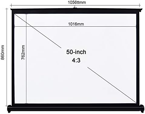 N/A מסך מקרן בגודל 50 אינץ '4: 3 מדריך למסך הקרנת שולחן