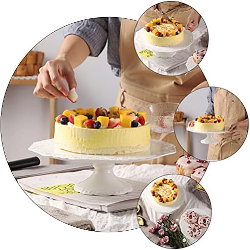 עוגת תצוגת עוגת קרמיקה דוכן עוגת דוכן עגול קינוח מגדל הקאפקייקס תצוגה מחזיק קישוט עבור תינוק