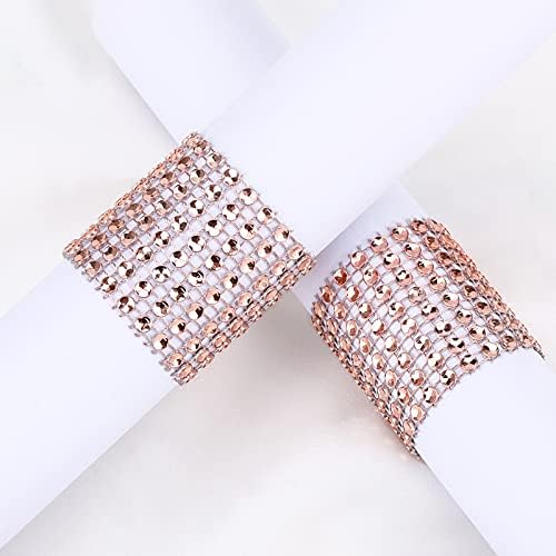 מחזיקי מפיות של ריינסטון רשת 35 אבזם טבעת מפיות לקישוטי שולחן או קבלות פנים לחתונה