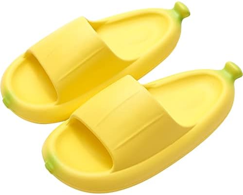 RBCulf זוג סנדלים בננה נעלי בננה בנות חמודות פלטפורמה רכה ללא החלקה על צואה מרגישות כפכפות סנדל סנדליות