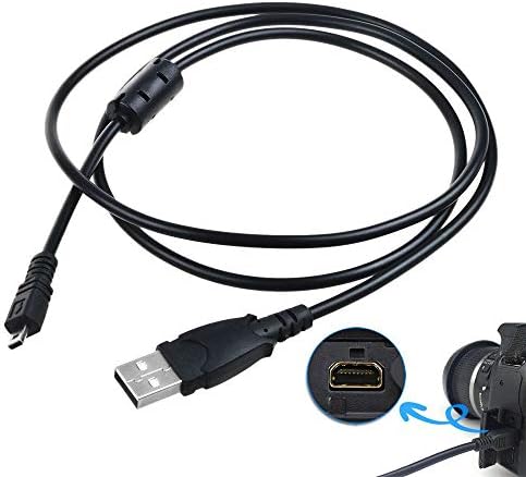 Kybate USB נתונים סנכרון כבל כבל למצלמה Panasonic Lumix DMC-FX07 S FX07K DMC-FX37 S