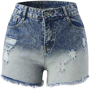 מיאשוי קצר שרוול סוודר לנשים נשים של קרע ג 'ינס קיץ ז' אן מכנסיים אמצע עלייה מקופל מכפלת ג ' ינס זיעה