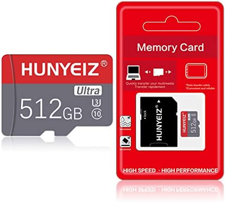 כרטיס זיכרון מיקרו במהירות גבוהה 512 ג ' יגה-בייט עבור סמרפון / קונסולת משחקי מחשב / מצלמת דאש / מעקב / מזלט