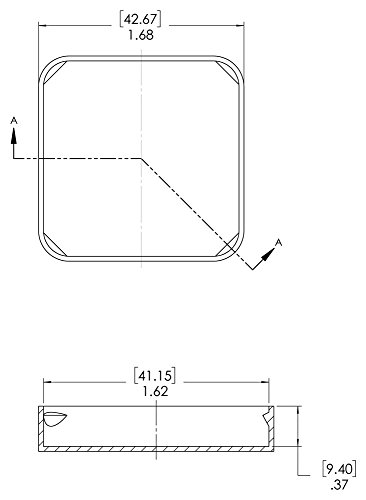 Caplugs 99191030 כובע פלסטיק לאביזרי אוגנים רכובים. כובעים לאביזרים רכובים על אוגן FF-26, PE-LD, צורה ריבוע