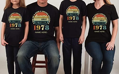 חולצה מותאמת אישית Prezzy מתנות יום הולדת 50 לגברים נשים מדהימות מאז מאי 1973 חולצת טריקו בת 50 שנה