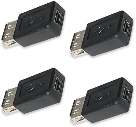 כריכה רכה USB 2.0 נקבה ל- USB B Mini 5 סיכה ממיר מתאם נקבה 4 חבילה