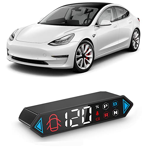 Jerbor HD Digital Heads Up Display HUD עבור Tesla Model 3 Tesla Model Y 2019-2023, Smart Speed ​​Speed