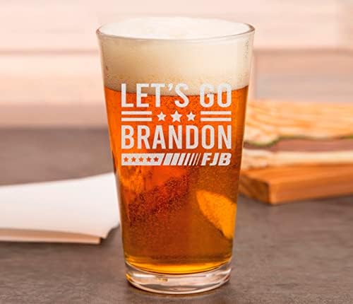 ברנדון בירה ליטר - לייזר חקוק בירה זכוכית מצחיק וסרקסטי עיצוב עבור רפובליקנים שמרני מתנה